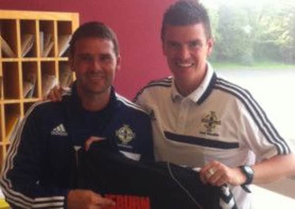 Northern Ireland legend David Healy, a former Lisburn Youth player recently took part in a course to take his coaching badges, alongside Lisburn Youth's Nicky Maye.